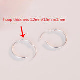 Daiiibabyyy 925 Sterling Silver Hoop Earrings For Women Medium and Large Round Circle Personality Earring Jewelry