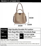 Daiiibabyyy Burminsa Metal Short Handle Bucket Small Tote Handbags For Women Trend Designer PU Leather Ladies Shoulder Crossbody Bags