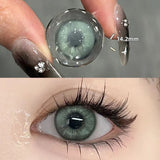 Daiiibabyyy  Graded 1pair Color Contact Lenses Mixblood Softlens 12months