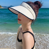 Daiiibabyyy Summer Sun Hats For Women Visor UV Protection Top Empty Caps Outdoor Beach Sports Tennis Golf Running Sunscreen Cap For Lady Hat