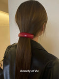DAIIIBABYYY  -  Acetate HairClip Red Hair Accessories for Girls and Women French Fashion Barrettes for Ponyhair and Updo Hair