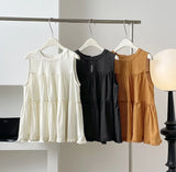 DAIIIBABYYY  -  Summer New Top Design Feels Small, Loose, Slim, and Fairy Sleeveless Doll Shirt