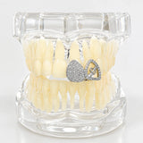 Daiiibabyyy  Hot-Selling Halloween Funny Braces With Full Zirconium, One-Shot Piercing Hollowed-Out Hip-Hop Jewelry