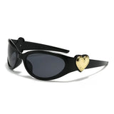 DAIIIBABYYY  -  Retro Y2K Style Oval Sunglasses for Women Fashion Heart Sports Goggles Popular Pink Cat Eye Sun Glasses Ladies Gafas De Sol