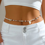 DAIIIBABYYY  -  Bohemia Hand-woven Beaded Waist Beads Women's Fashion Irregular Stone Belly Chain Sexy Body Chain Jewelry Gift