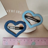 DAIIIBABYYY  -  2pc Hot Fashion Denim Heart Star BB Hairpin Hair Side Clips for Women Girls Child Gift Hair Accessories Headwear Ornament