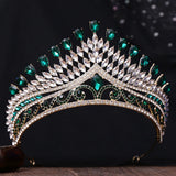 Daiiibabyyy  Royal Queen Wedding Crown Rhinestone Crystal Peacock Bridal Diadem Pageant Headdress Bride Tiara Hair Jewelry Accessories