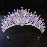 Daiiibabyyy  Baroque Royal Queen AB Crystal Rhinestone Wedding Bride Crowns for Women Princess Tiaras Quinceanera Hair Dress Accessory