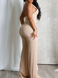DAIIIBABYYY  -  Solid Backless Sexy Fashion Slimming Jumpsuits For Women Halter Sleeveless Spliced Button Chic Jumpsuit Female Fashion New