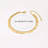 DAIIIBABYYY  -  Fashion Bohemian Style Round Pendant Tassel Anklet for Women Simple Elegant Ankle Jewelry Beach Party Accessories