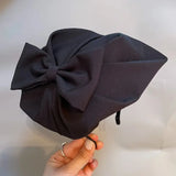 Daiiibabyyy  Polka Dot Hair Clip Half Headband French Retro Headband Hair Accessories for Women Beret Hair Accessory