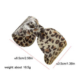 Daiiibabyyy  Personalized Exaggerated Acrylic Leopard Print Bow Open Bracelet Women Unique Wristband Bangle Party Fashion Jewelry
