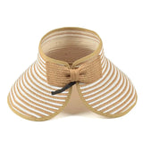 DAIIIBABYYY  -  Women's Summer Hat Large Brim Foldable Breathable Empty Top Sun Hat Beach Accessories Outdoor Casual Sunshade Sunhat Visor New
