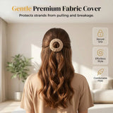 Daiiibabyyy  2pcs Flat Hair Clips for Women, Creaseless Non Slip Strong Hold Round Claw Clips, Hair Accessories for Thick & Thin Hair