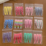 Daiiibabyyy  Fashionable polka dot hairpin pair clip cute girl plaid dripping oil big water drop BB clip