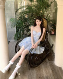 DAIIIBABYYY  -  Sweet Strapless Womens Dresses Sexy Spaghetti Strap Princess Birthday Party Mini Dress Elegant Ball Gown Short Vestidos Outfits