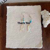 DAIIIBABYYY  -  Acrylic blue and white fish necklace