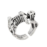 Daiiibabyyy  Men Women Vintage Thai Silver Skull Skeleton Finger Rings Punk Gothic Fashion New Jewelry Couple Gift Party Rock anillos mujer