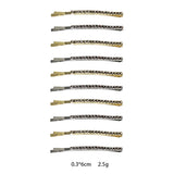 Daiiibabyyy  Shiny Rhinestone Hairpins for Women Fashion Simple Gold Silver Color Hair Clip Girl Hair Accessories Hairgrips Jewelry Gift