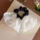 Daiiibabyyy  Elegant Ballet Satin Surface Wide Scrunchie Hair Band For Women Girls Sweet Hair Ornament Rubber Band Fashion Hair Accessories