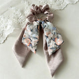 Daiiibabyyy  Double Layered Butterfly Hairband Fresh And Light Floral Fabric Big Hairband High Ponytail Hair Accessories For Girls Women