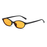 DAIIIBABYYY  -  Retro Oval Frame Sunglasses Fashion Personalized Trendy Small Frame Sunglasses Punk Cat Eyes Sunshade Sun Protection Glasses
