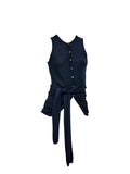 DAIIIBABYYY  -  Women's O-neck Sleeveles  Thin Knitted Vests Ladies Summer Lace-up Slim Waist Single-breasted Tank Tops Female Clothing