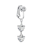 DAIIIBABYYY  -  1PC Fake Belly Button Ring Fake Belly Piercing Crown Clip On Umbilical Non Navel Fake Pircing Butterfly Cartilage Earring Clip