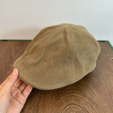 Daiiibabyyy  High Quality Forward Hat Men American Retro Big Head Circumference Hat Autumn Winter Suede Japanese Beret Women Cap