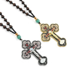 DAIIIBABYYY  -  Catholic Orthodox Pectoral Cross Necklace Crucifix Pectoral Gold Plated Pendants Cross Chain Religious Jewelry Крест Кулон