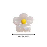 Daiiibabyyy  1PC Soft Floral Acetate Shark Clip Hair Accessory for Women And Girls Back of Head Hairdressing Tool Elegant Hair Clip