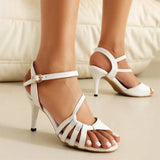 DAIIIBABYYY  -  Women's Breathable and Sexy slim High heels elegant Sandals Roman style Buckle decoration Shoes Big size 43