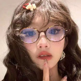 Daiiibabyyy  Retro Small Oval Sunglasses Women Men Rivets Shades Fashion Eyewear Luxury Sun Glasses UV400  Female