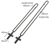 DAIIIBABYYY  -  American Flag Cross Necklace Stainless Steel Inspirational Bible Verse HipHop Lettering Pendant Chain for Boys Men Jewelry