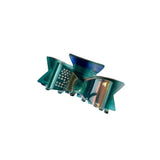 Daiiibabyyy  Cute Rhinestone Bowknot Hair Claw Elegant Shiny Acetate Shark Clip Headwear Geometry Small Hair Clip Female