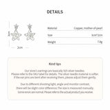 Daiiibabyyy  Fritillary Star Drop Earrings for Women Sparkling Zircon Dangle Earrings Fashion Dainty Jewelry for Birthday Party Gifts K