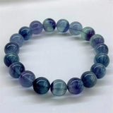 DAIIIBABYYY  -  Natural Sea Blue Fluorite Bracelet Handmade Women Healing Gemstone Crystal Strand Lovers Girlfriend Jewelry 1PCS