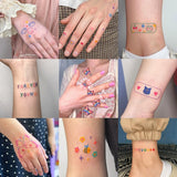 Daiiibabyyy  60pcs Cute Tattoo Sticker Waterproof Lasting Temporary Tattoo