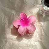 Daiiibabyyy  Bohemian Flower Hair Claw Clip For Women Sweet Floral Hair Claws Crab Clamp Barrettes Hawaiian Headwear Beach Accessories Girl