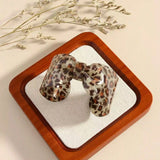 Daiiibabyyy  Personalized Exaggerated Acrylic Leopard Print Bow Open Bracelet Women Unique Wristband Bangle Party Fashion Jewelry