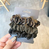 DAIIIBABYYY  -  3PCs/set Silk Satin Elastic Hair Band Small Scrunchies Set Ladies Rubber Bands Ponytail Holders for Women Girls Hair accessories