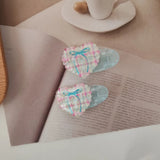 DAIIIBABYYY  -  2pc Fashion Hot Cute Heart Bow Small Hairpin Hair Side Clips for Women Girls Child Gift Hair Accessories Headwear Ornament