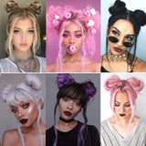 Daiiibabyyy Synthetic Messy Curly Claw Messy Hair Bun Chignon Hair Extensions Scrunchy Fake False Hair With Tail for Women Grils Hairpieces