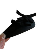 Daiiibabyyy - Ballet Bow Barrettes BB Clip Retro Easy Matching Elegant Classic Bang Clip Shredded Hairpin New Female Headwear
