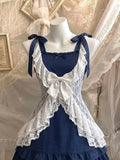 Daiiibabyyy  New Vintage Elegant Fashion 3 Piece Set Women Chic Lace Cardigan + Cute Bow Tops + Mini Skirts Japanese Y2k High Street Outfits