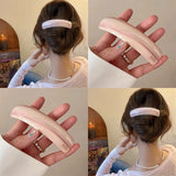 Daiiibabyyy  Korean semi-tied hair acetic acid hairpins female head semi-tied hairs one-word clips spring clip temperament headgear hairpin