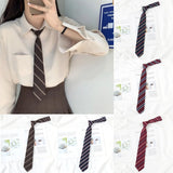 Daiiibabyyy Japanese Vintage Cravat Striped JK Necktie Uniform Bow Tie Clothes Accessories Versatile Neckwear Student Fashion Necktie