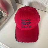 DAIIIBABYYY  -  Punk Letters Embroidery Street Baseball Cap For Men Women Solid Color Snapback Sun Caps Soft Cotton Hip Hop Dad Trucker Hats