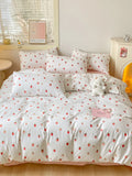 DAIIIBABYYY  -  A-class mother and baby cartoon washed cotton four piece set for bed, ins style bed sheets, duvet covers, dormitory duvet