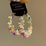 Daiiibabyyy  Large Acrylic Star Butterfly Earrings Fashionable Geometric Shaped Dangle Studs for Women Girls